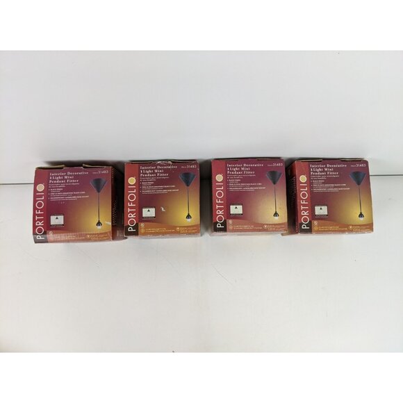 Portfolio Interior Decorative Mini Pendant Fitter Light - Black - #31483 - NIB - Picture 1 of 12